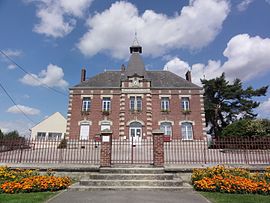 The town hall and school of Caumont