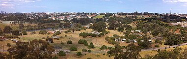 View of north-west part of site from Avondale Heights. Highpoint Shopping Centre is in the distance