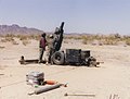 The original Dragon Fire prototype, using the TDA (France) upper portion of the 2R2M mortar system.[7]