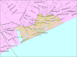 U.S. Census map of East Hampton