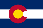 Flag of Colorado (charged horizontal bicolour triband)