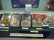 Henry Blogg's medals on display at the Lifeboat museum in Cromer