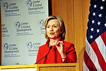 Secretary Clinton speaks at CGD about Development in the 21st century on January 6, 2010.