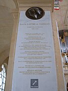 Memorial plaque at Saint-Louis-des-Invalides in Les Invalides