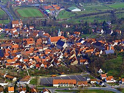 Aerial view of the old town of Königsberg
