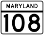 Maryland Route 108 marker