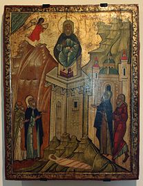 St. Simeon Stylites. Second half of the 16th century, Kostarowce, Historic Museum in Sanok, Poland.