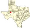 State map highlighting Midland County