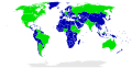 Image 14A world map distinguishing countries of the world as federations (green) from unitary states (blue), a work of political science (from Political science)