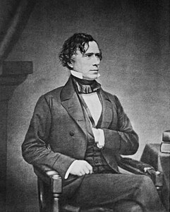 United States President Franklin Pierce, Victorian photograph (probably daguerreotype)