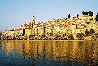 Menton from the sea