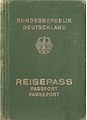 Front cover of a West German passport issued in 1982