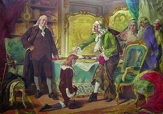 Voltaire abençoando o neto de Franklin em nome de Deus e da Liberdade