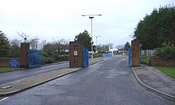 The main entrance to MOD Lyneham