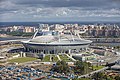 Image 1 Krestovsky Stadium Photograph credit: Andrew Shiva The Krestovsky Stadium is the home ground of FC Zenit Saint Petersburg. Photographed here in 2016, when construction was nearing completion, it is situated on Krestovsky Island in the Russian city of Saint Petersburg. It was opened in 2017 as a venue for the 2017 FIFA Confederations Cup, and hosted the final, in which Germany beat Chile 1–0. It was one of the venues for the 2018 FIFA World Cup the following year. Among other features, it has a retractable roof, and is equipped with a video-surveillance and identification system, as well as security-alarm, fire-alarm and robotic fire-extinguishing systems. The stadium's seating capacity is 67,800. More selected pictures