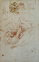 Sheet with study for the Alba Madonna and other sketches