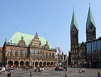 Rathaus und Roland in Bremen