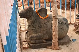 Rock statue of Ox at Pareshnath Shiva Temple, Mukutmanipur