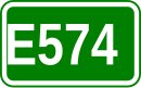 Zeichen der Europastraße 574