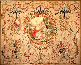 The offering of fidelity, An Aubusson tapestry from a design by Jean-Baptiste Huet (About 1780)