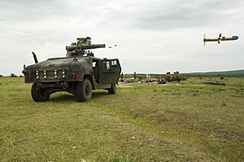 A TOW fired from a US Marine Corps Humvee during training, in 2014