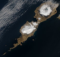 May 2014 NASA satellite photograph of Umnak