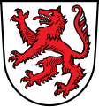Stadt Passau In Silber ein steigender roter Wolf. (Passauer Wolf)