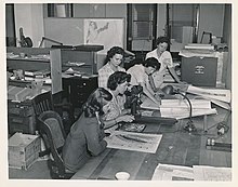 photograph of five women USGS geologists including Schmidt