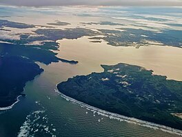 Aerial view of the Manukau Harbour