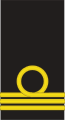 Lieutenant de vaisseau (Arabic: نقيب بالبحرية, romanized: Naqib bialbahria) (Tunisia Navy)[28]