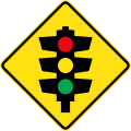(W3-3) Traffic Lights Ahead (1964-1995)