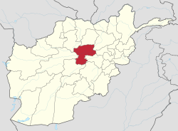 The location of Bamiyan province within Afghanistan