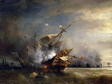 Battle at The Lizard (oil on canvas, 1840s)