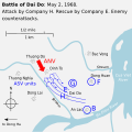 May 2. Attack by Company H. Rescue by Company E. Enemy counterattacks.