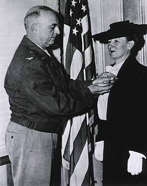 Beulah Ream Allen receiving the Medal of Freedom (restored and nominated by Adam Cuerden)