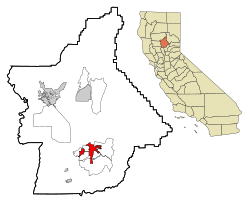 Location of Oroville in Butte County, California