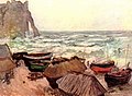 Stürmisches Meer bei Etretat von Claude Monet, 1883