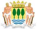 In the arms of Guipuzcoa, the champagne symbolises the Bay of Biscay and the trees the tripartite division of the province.[16]