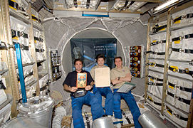 ATV interior with Expedition 17 crewmembers