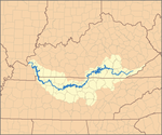 Map of the Cumberland River Watershed