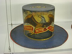 Fire hat in the National Museum of American History