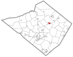 Location of Fleetwood in Berks County, Pennsylvania