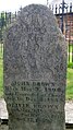 John Brown's tombstone, originally that of his grandfather John Brown, who fought in the American Revolution, moved here from the latter's Connecticut grave. Encased in glass (see the bottom).