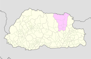 Location of Gangzur Gewog
