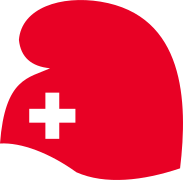 Logo of the Swiss Party of Labour, a Phrygian cap with a Swiss cross on it.