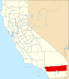 State map highlighting Riverside County