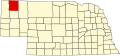 State map highlighting Dawes County