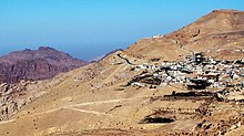 Jebel Harun (Mount Aaron), where it is believed that Aaron, the brother of Moses died, and the town of Taibeh