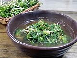 Naengi-doenjang-guk (soybean paste soup with shepherd's purse)