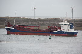 The Orisant a trailing suction dredger in the port of IJmuiden, Netherlands